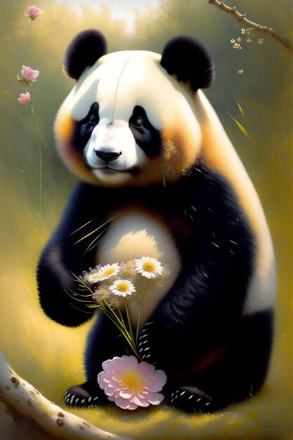 ilustracja panda