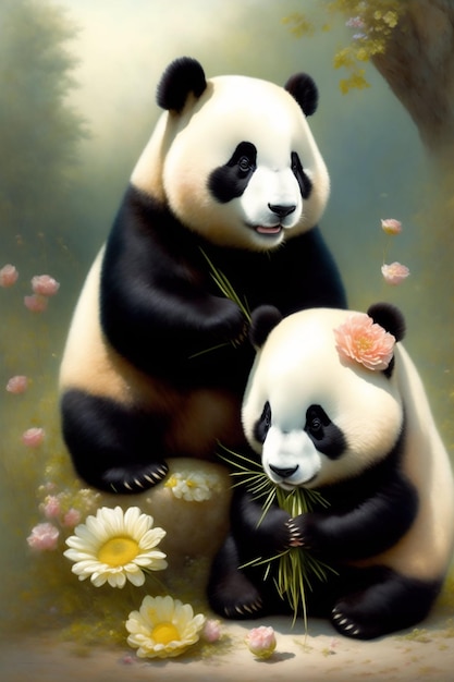 ilustracja panda