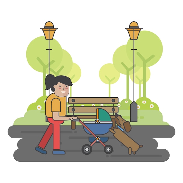 Ilustracja parku png przezroczysty tło