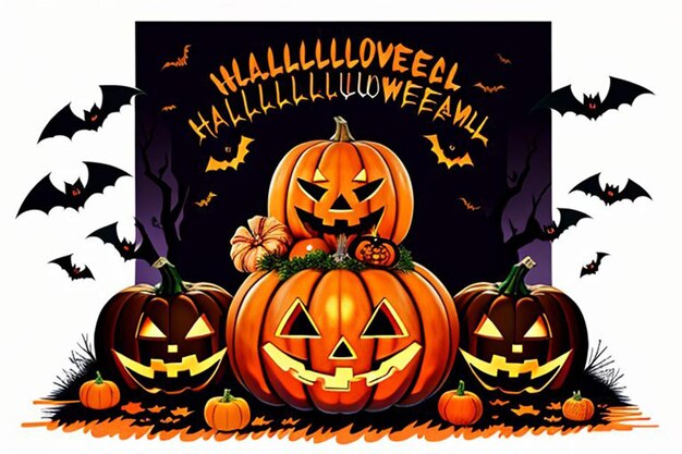 ilustracja plakat na temat święta Halloween