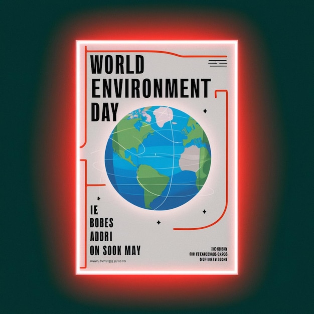 Zdjęcie ilustracja plakatów światowego dnia środowiska