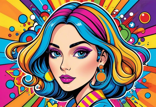 Ilustracja Pop Art