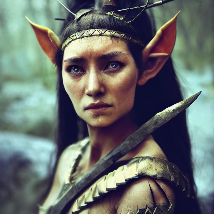 Zdjęcie ilustracja portretu fantasy