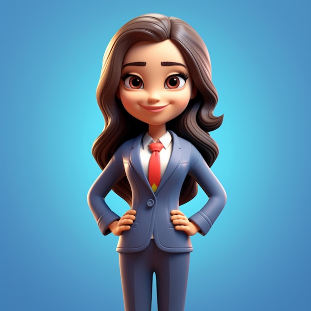 Ilustracja postaci bizneswoman 3D