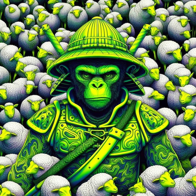 ilustracja potwora gracz avatar goryla ikona zwierzę humanoid małpa ilustracji sztuka małpa