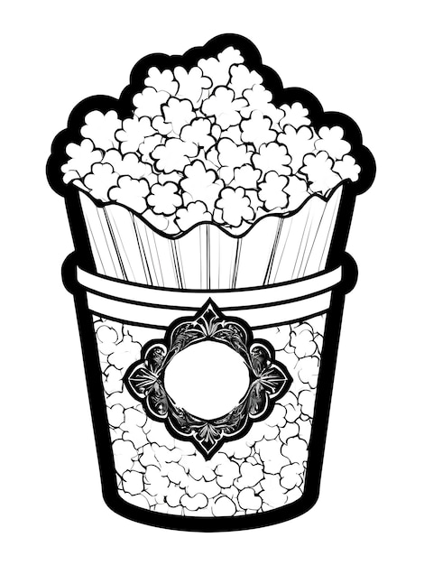 Zdjęcie ilustracja projektu logo popcorn