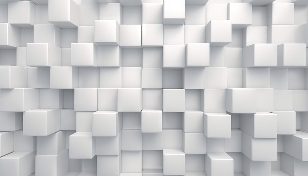 Ilustracja przedstawiająca białe i szarawe sześcienne tło bloku konstrukcyjnego Generatywne ai