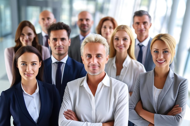 Zdjęcie ilustracja przedstawiająca grupę ludzi biznesu ai wygenerowana