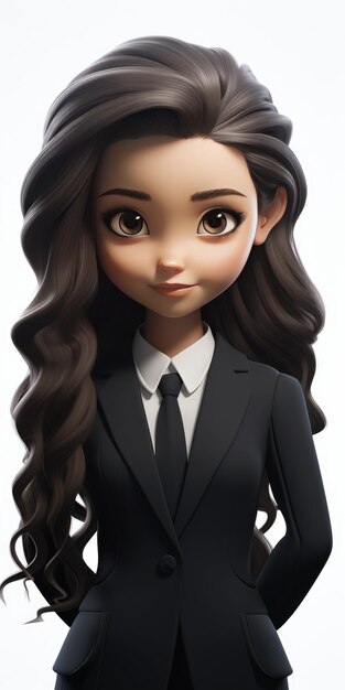 Ilustracja przedstawiająca kobietę biznesu w garniturze Rysunek Zdjęcie wysokiej jakości Generacyjna sztuczna inteligencja