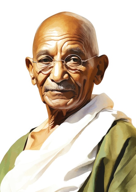 Ilustracja przedstawiająca Szczęśliwego Jayanti Mahatmę Gandhiego