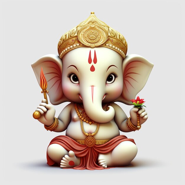 Zdjęcie ilustracja przedstawiająca tło ganeśy na festiwalu happy ganesh chaturthi w indiach generative ai