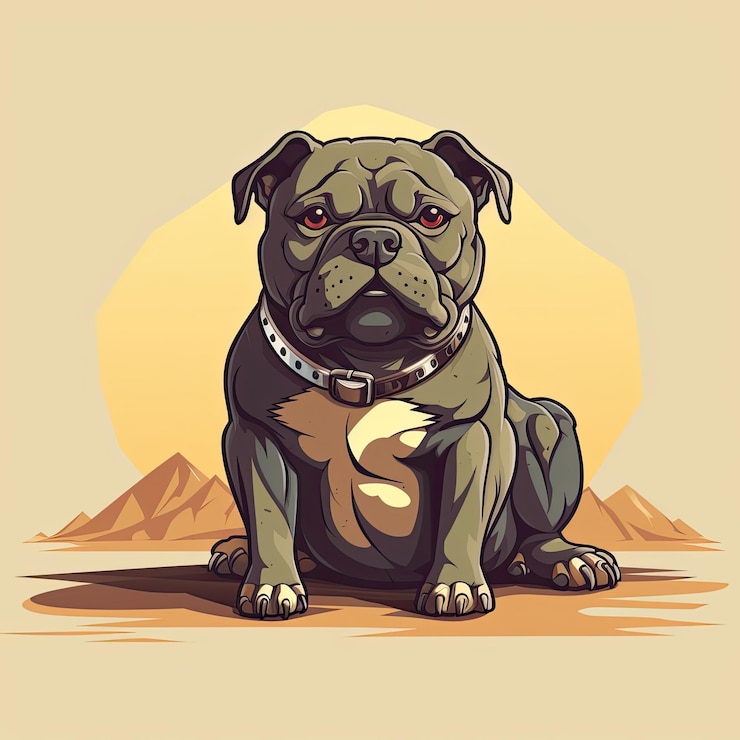 Zdjęcie ilustracja psa buldoga