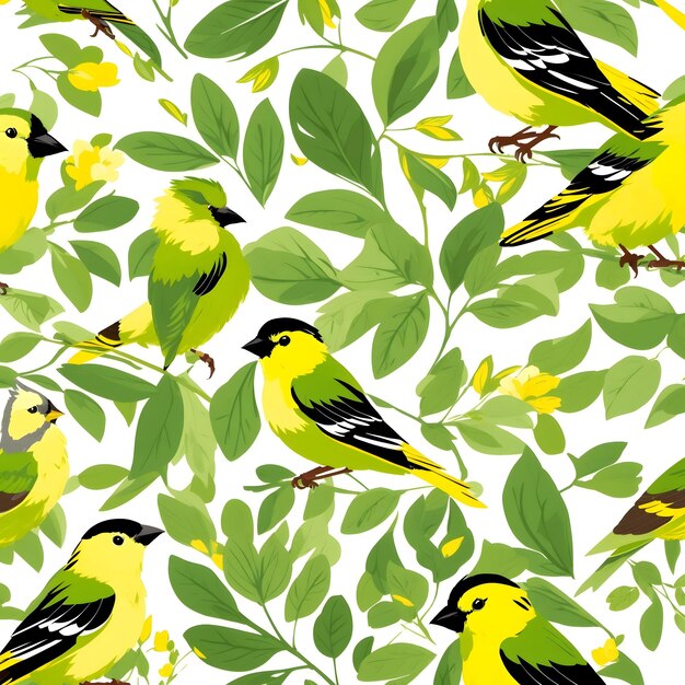 Zdjęcie ilustracja ptaka siskin ai generative