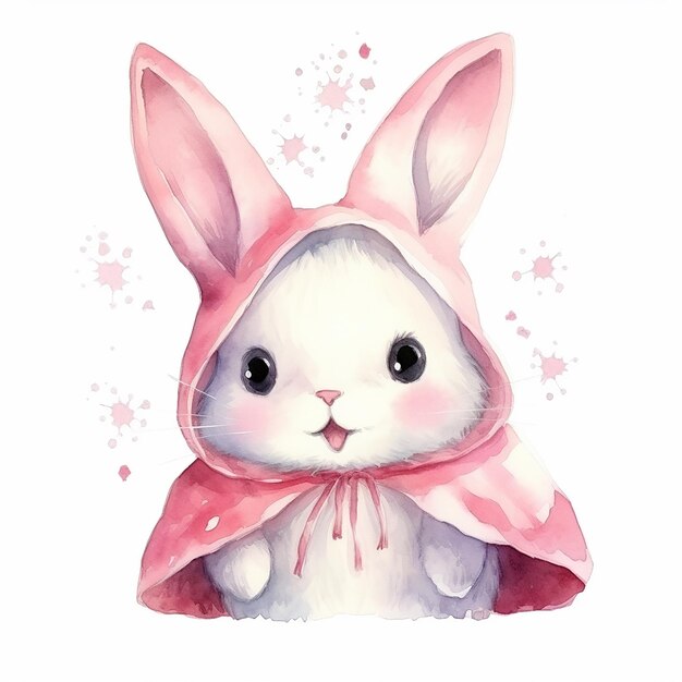 Ilustracja Rabbit Watersplash Color