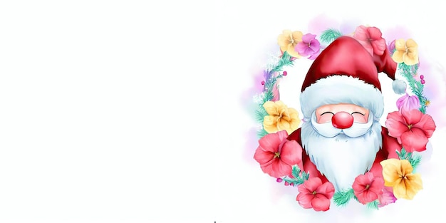 Ilustracja radosnego prezentu świątecznego Święty Mikołaj Generatywna sztuczna inteligencja