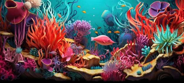 Ilustracja rafy koralowej