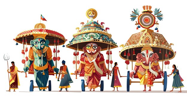 Ilustracja Ratha Yatravector Ratha Yatra Lord Jagannath ilustracja