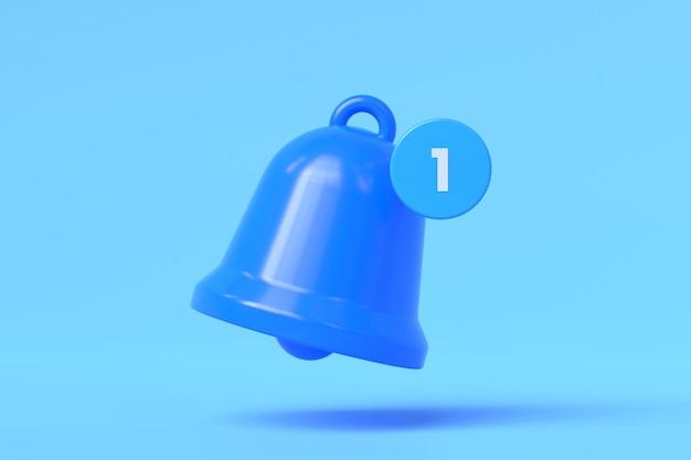Ilustracja renderowania 3d niebieskiego dzwonka