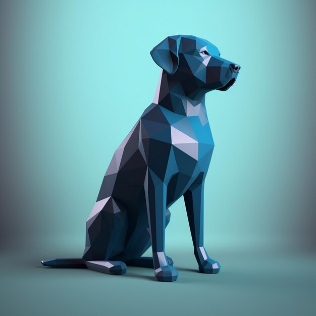 Ilustracja renderowania 3D Pies rysunkowy