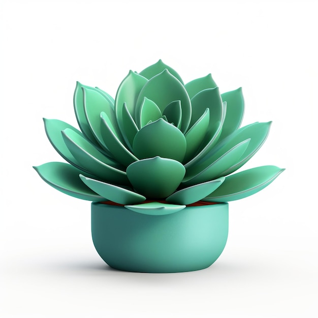 ilustracja renderowania Succulent3D przedstawiającej sukulenty