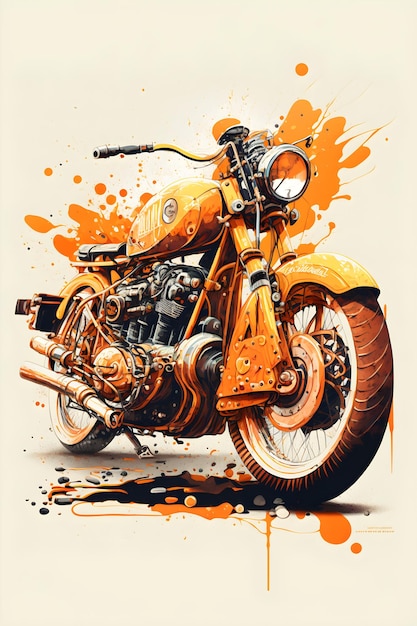 Ilustracja rocznika motocykla