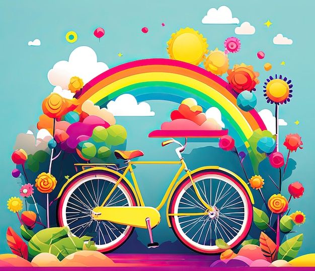 Ilustracja roweru Sport ekologiczny Transport
