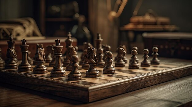 Ilustracja różnych figur szachowych