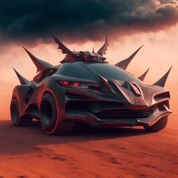 Ilustracja samochodu diabła