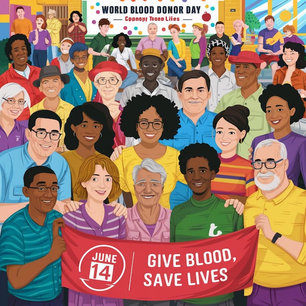 Ilustracja Światowego Dnia Darczyńców Krwi