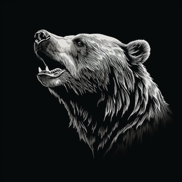 Ilustracja sylwetki niedźwiedzia