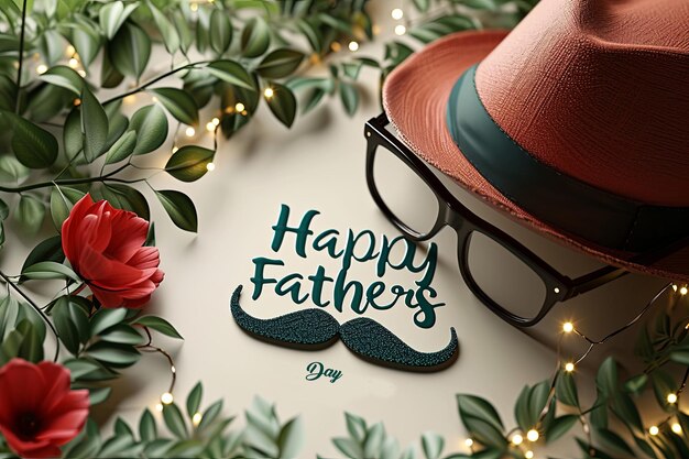 Ilustracja szczęśliwego dnia ojca i plakat typograficzny z okazji Dnia Ojca akwarela