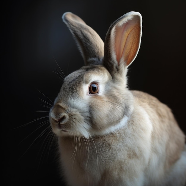 Ilustracja sztuki cyfrowej królika Generatywna sztuczna inteligencja