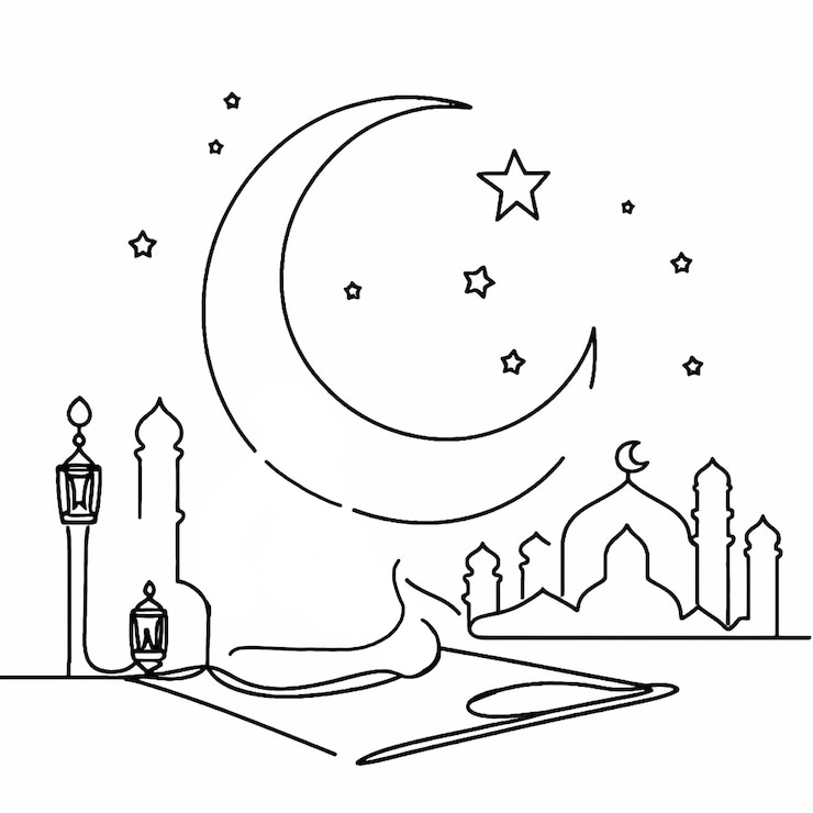 Zdjęcie ilustracja sztuki linii meczetu