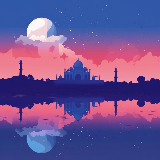 Ilustracja Taj Mahal