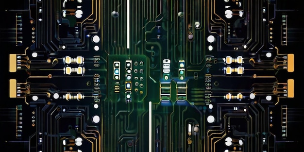 Ilustracja technologii tła płytki obwodowej wektorowej