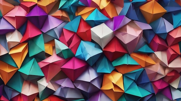 Ilustracja tekstury origami generatywny ai