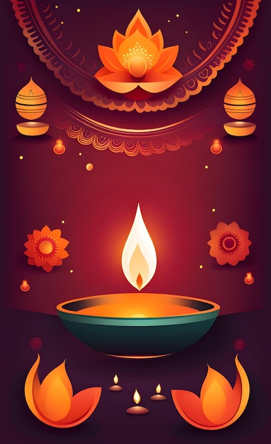 Ilustracja tła Diwali