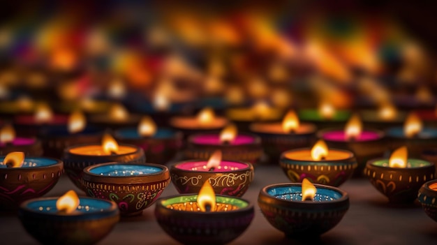 Ilustracja Tła Happy Diwali Ai Generativexa