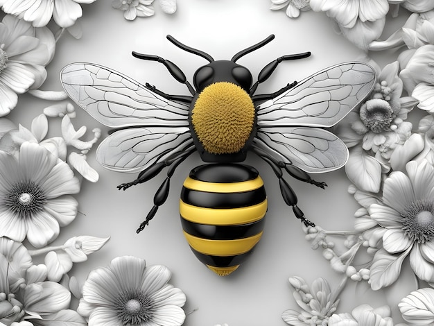 Ilustracja tła Kwiat miodu pszczelego
