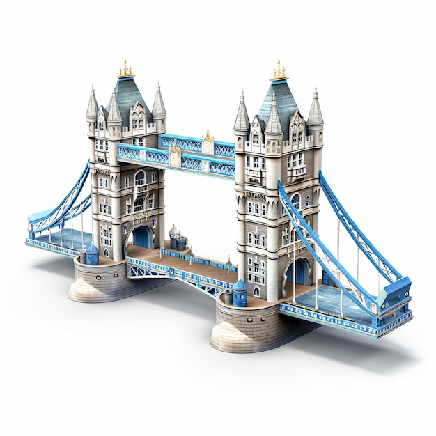 ilustracja Tower Bridge Trójwymiarowa reprezentacja kultowej Wieży