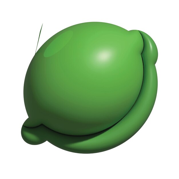 Zdjęcie ilustracja trójwymiarowa wektora zielonego cytrynowego