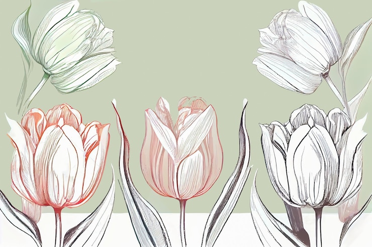 Zdjęcie ilustracja tulipanów generative ai generative ai