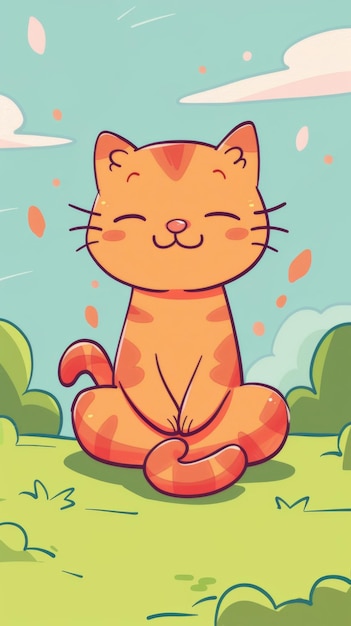 Ilustracja uroczego kota