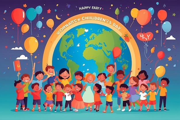 Ilustracja uroczystości Światowego Dnia Dziecka