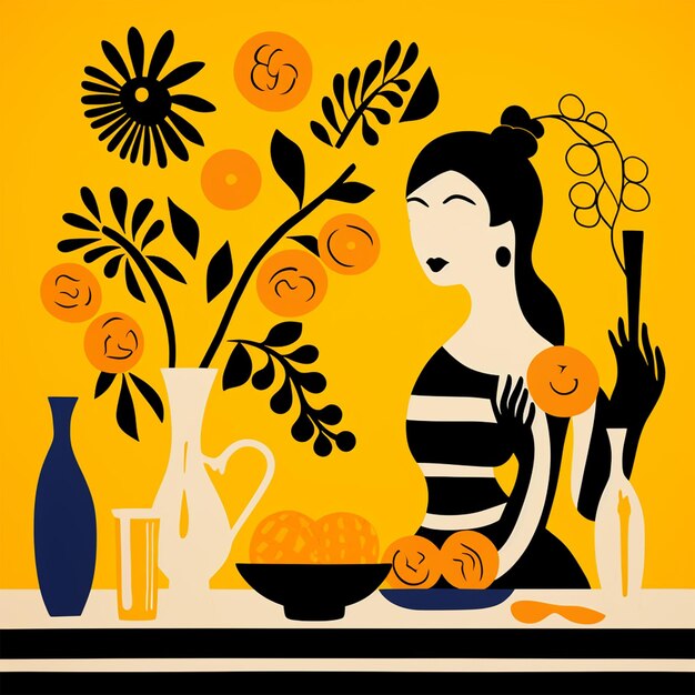 Ilustracja w stylu Matisse'a