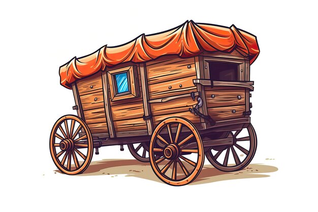 Ilustracja wagonu Ilustracja transportu Generacyjna sztuczna inteligencja