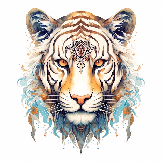 Ilustracja wdzięcznego tygrysa