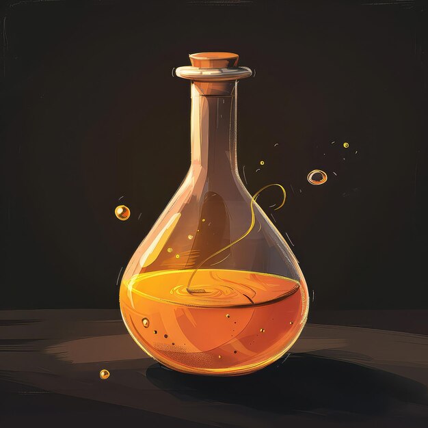 Ilustracja wektora butelki laboratoryjnej