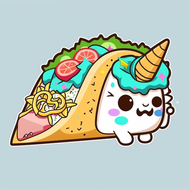 Ilustracja wektora Taco Jednorożca