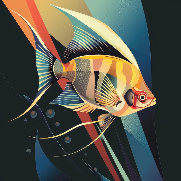 Zdjęcie ilustracja wektorowa angelfish